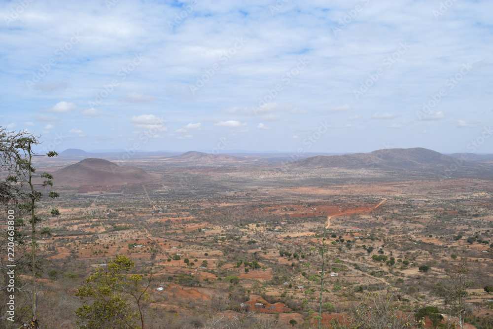 Arid landscapes of Kilome Plains, Makueni County, Kenya