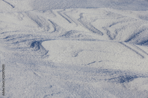 Deep snow drifts