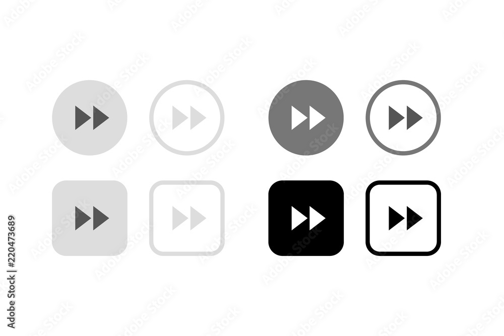 早送りボタン ホームページ素材 アイコン グラフィックパーツ Stock Illustration Adobe Stock