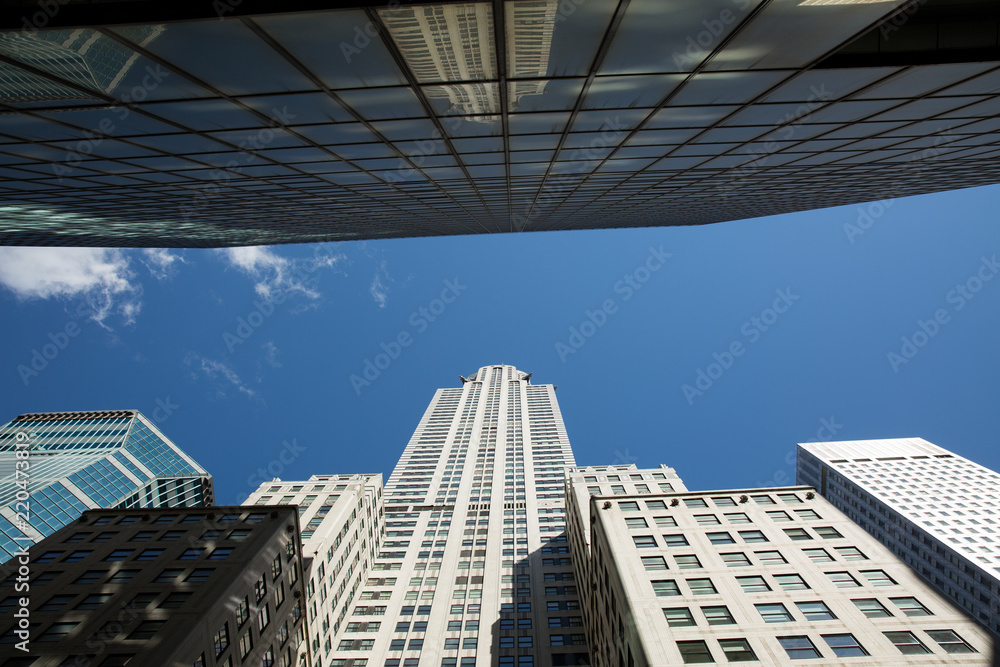 Naklejka premium Trumped Up Buildings