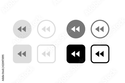 巻き戻し リバース ボタン グラフィック素材 デザインパーツ Stock イラスト Adobe Stock