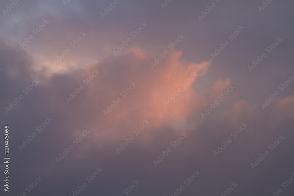 Pink and blue muted colors cloud abstract background 