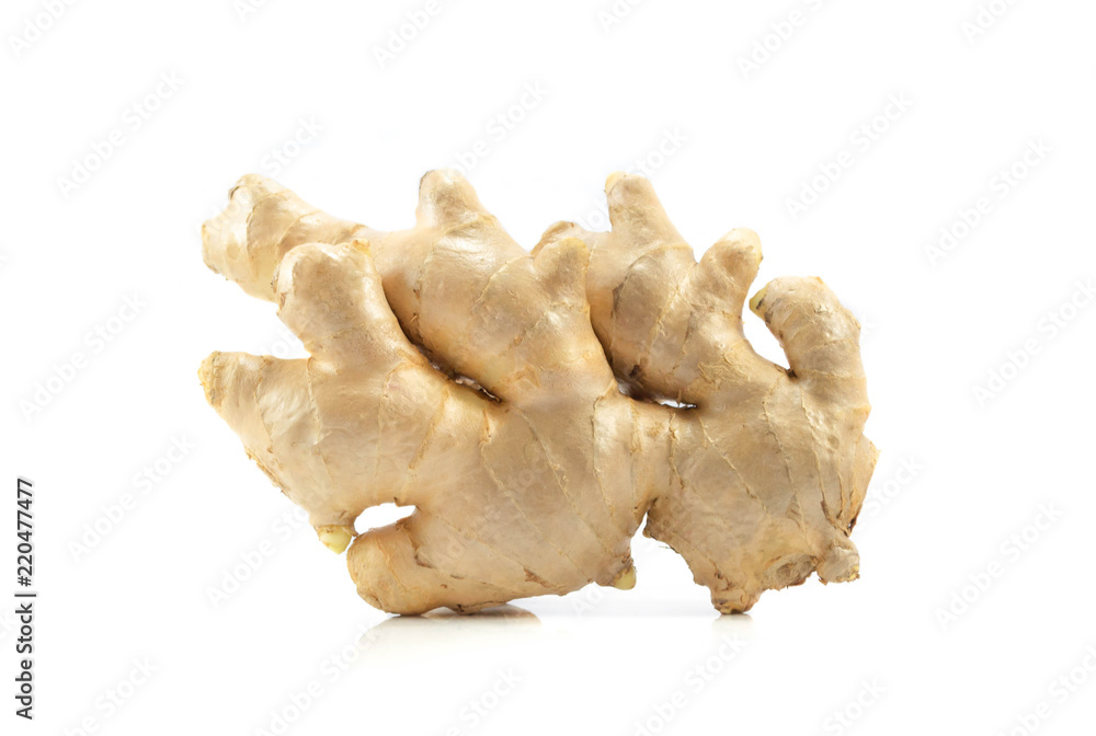 Ginger on white background, herb medical concept Ginger on white background, herb medical concept