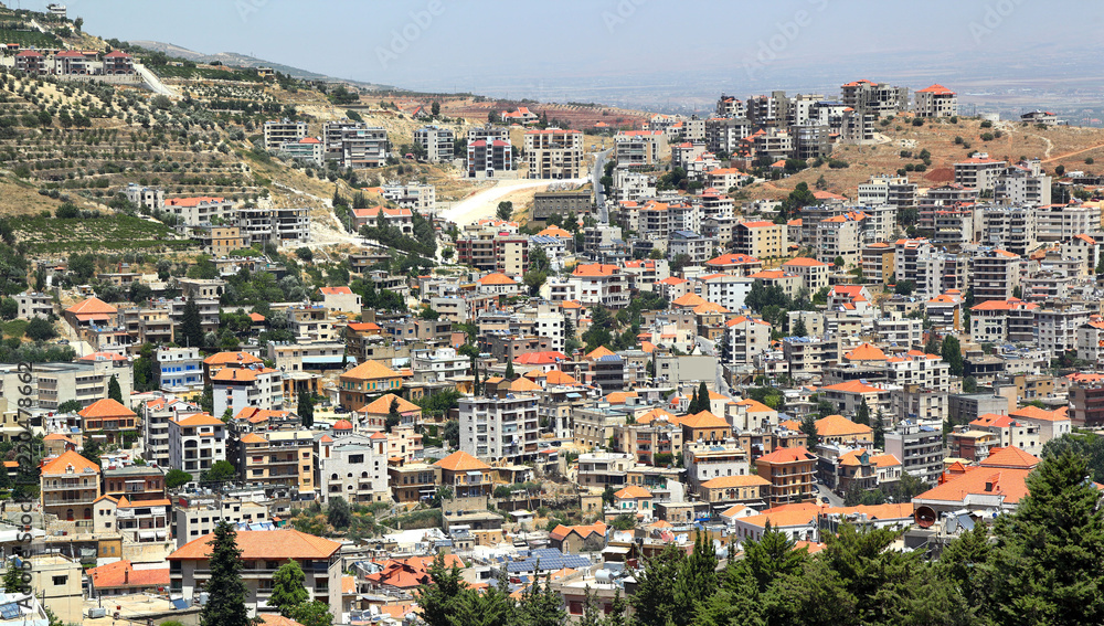 The town of Zahle in the Beqaa, Lebanon