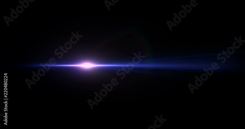 blue color bright lens flare pulse flashes leak for transitions on black background,movie titles and overlaying photo