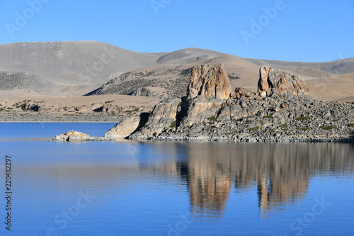 Tibet, Nam Tso lake in summer, 4718 meters above sea level. Place of power photo