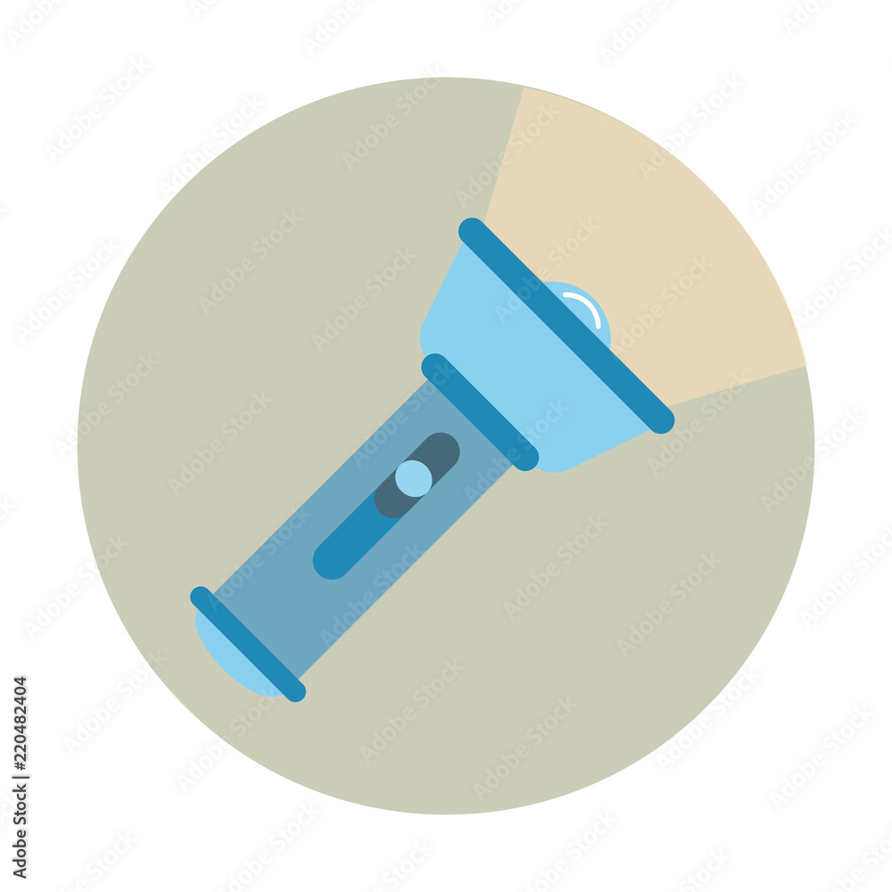 Flashlight icon. Flat design. vector illustration. Flashlight icon. Flat design. vector illustration.