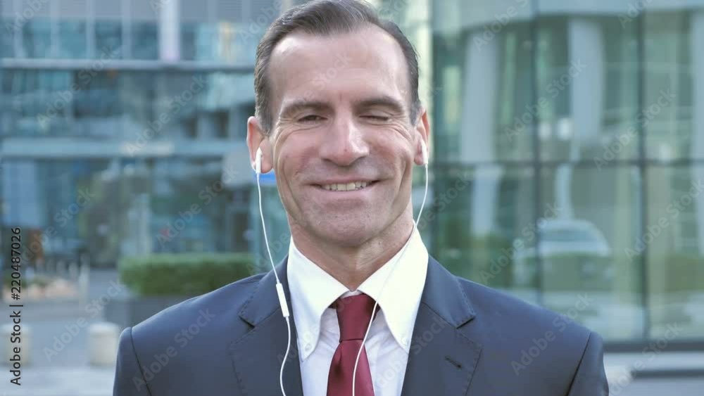 Online Video Chat by Middle Aged Businessman Online Video Chat by Middle Aged Businessman
