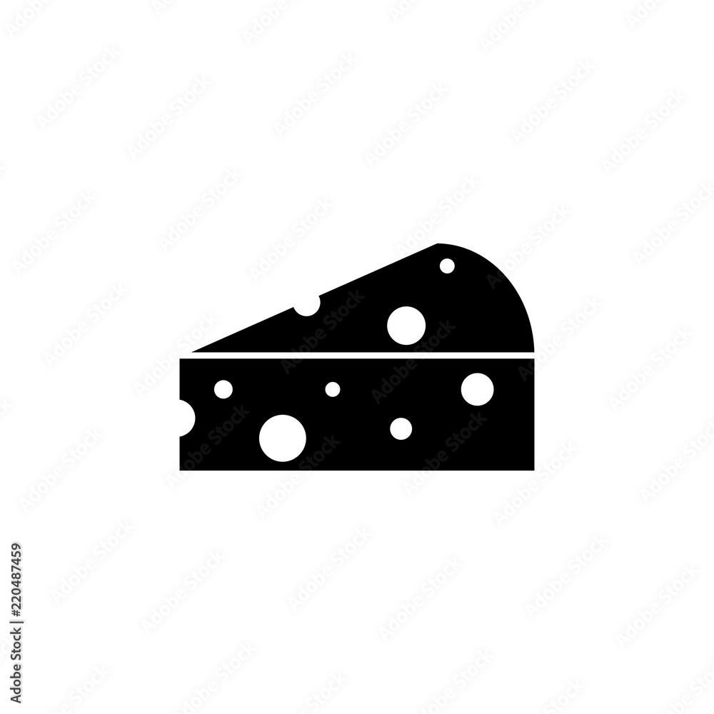A piece of cheese icon meal black A piece of cheese icon meal black
