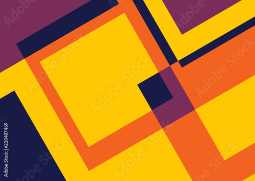 Abstract retro and geometric design background with squares and copy space
