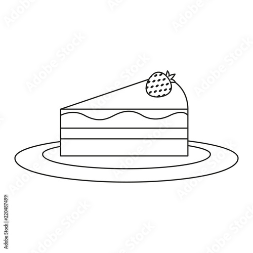 A piece of cheesecake icon cake panna