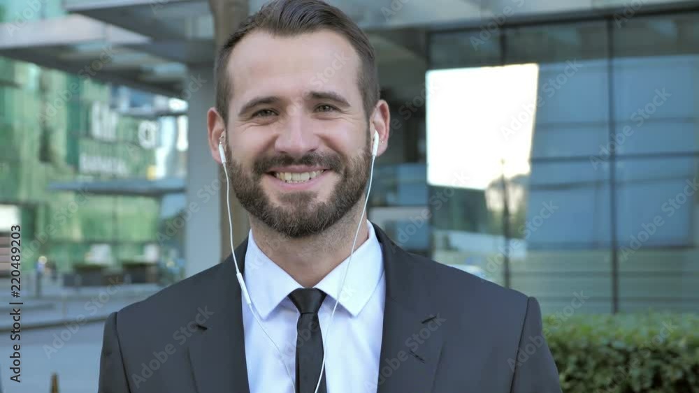 Online Video Chat by Beard Businessman Online Video Chat by Beard Businessman