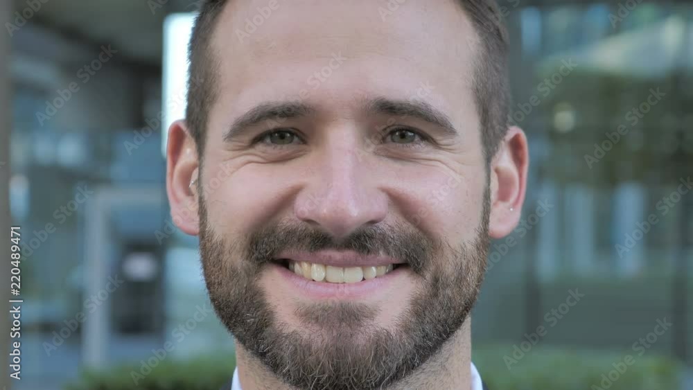 Face Expression of Smiling Beard Businessman Face Expression of Smiling Beard Businessman