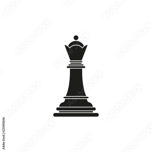 Queen of chess icon black toy success