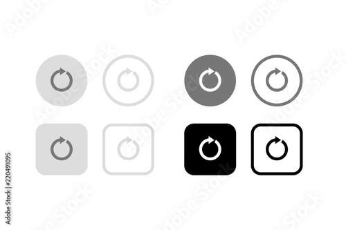 ループ再生ボタン。グラフィック素材、UI、アプリデザインパーツ