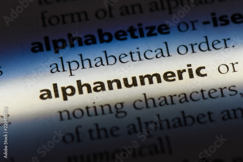 alphanumeric