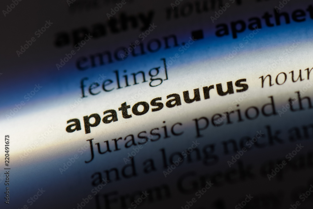 apatosaurus word in a dictionary. apatosaurus concept. apatosaurus word in a dictionary. apatosaurus concept.