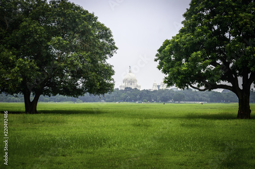 Beautiful image of Victoria Memorial snap from distance, from Moidan, Kolkata , Calcutta, West Bengal, India.