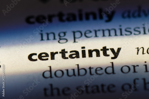  certainty