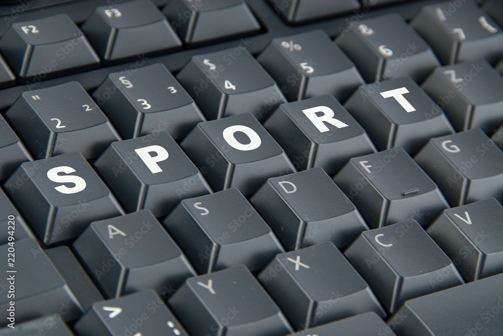 Schriftzug Sport auf der Tastatur hervorgehoben Schriftzug Sport auf der Tastatur hervorgehoben