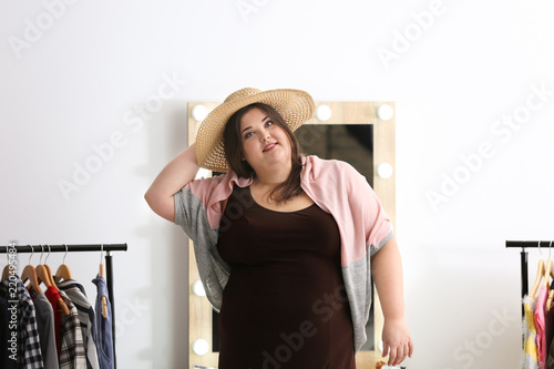 Beautiful overweight woman ...