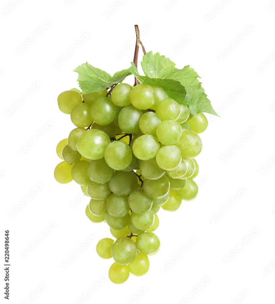 Bunch of fresh ripe juicy grapes on white background Bunch of fresh ripe juicy grapes on white background