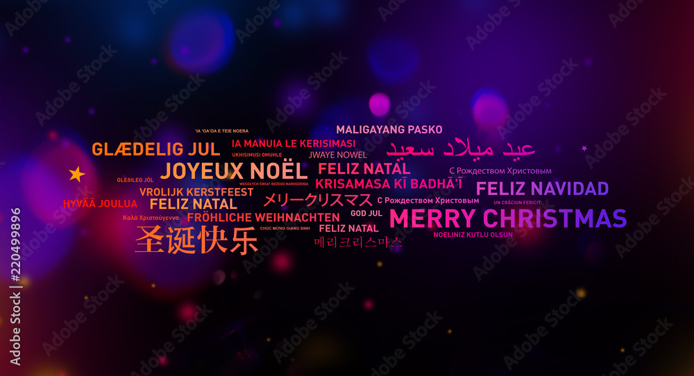 Obraz premium Merry Christmas card from the world