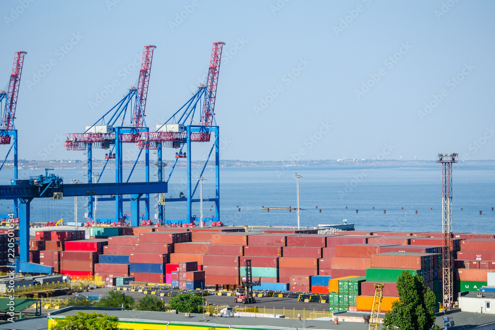 Sea cargo port.