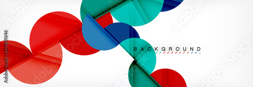 Circle abstract background, geometric illustration