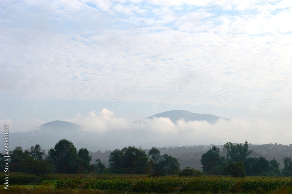 landscape of fog and clouds

