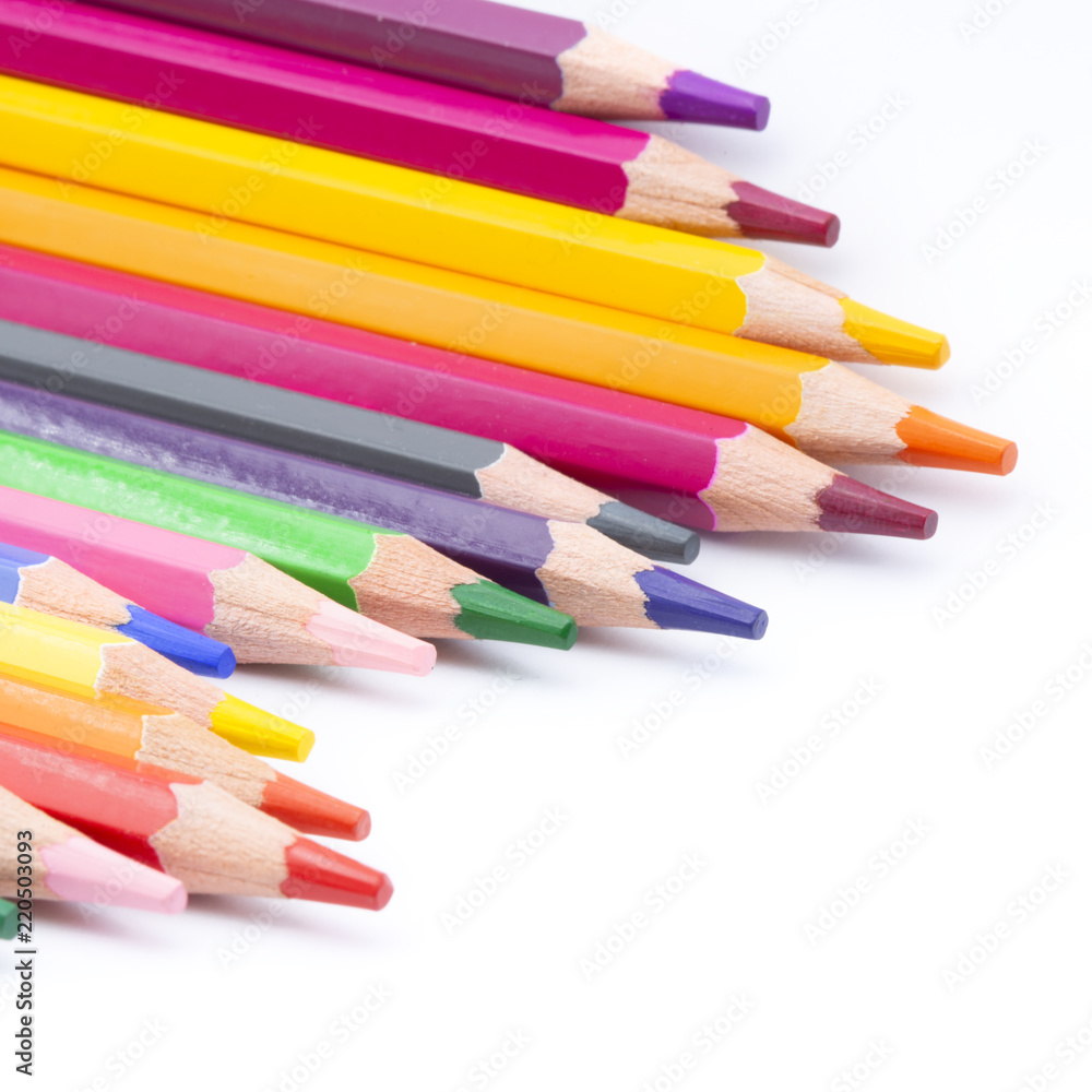 in the white background the color of pencil in the white background the color of pencil
