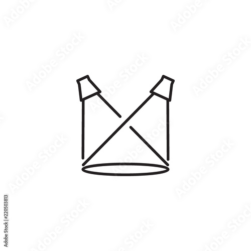 Stage spotlight vector icon