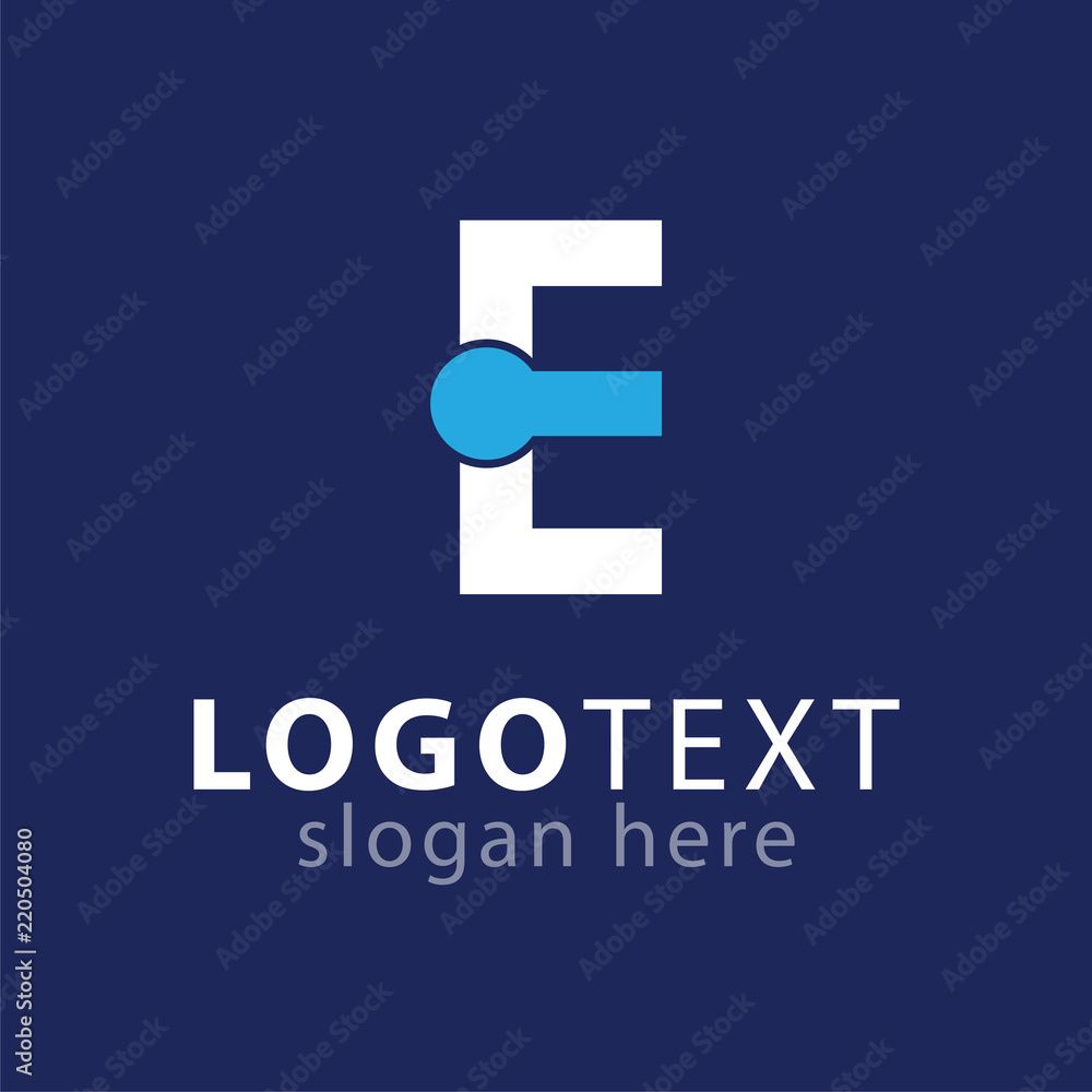E Initial letter logo vector