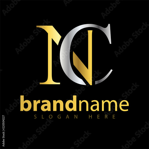 NC Initial letter logo vector