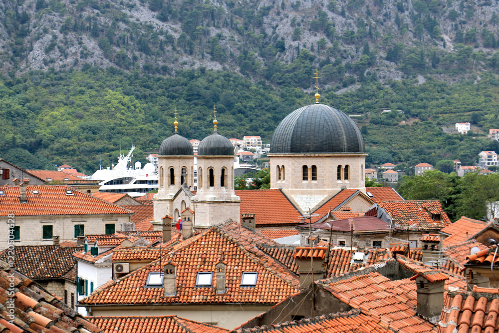 Kotor old town.  UNESCO World Heritage List. Montenegro, 2018.
