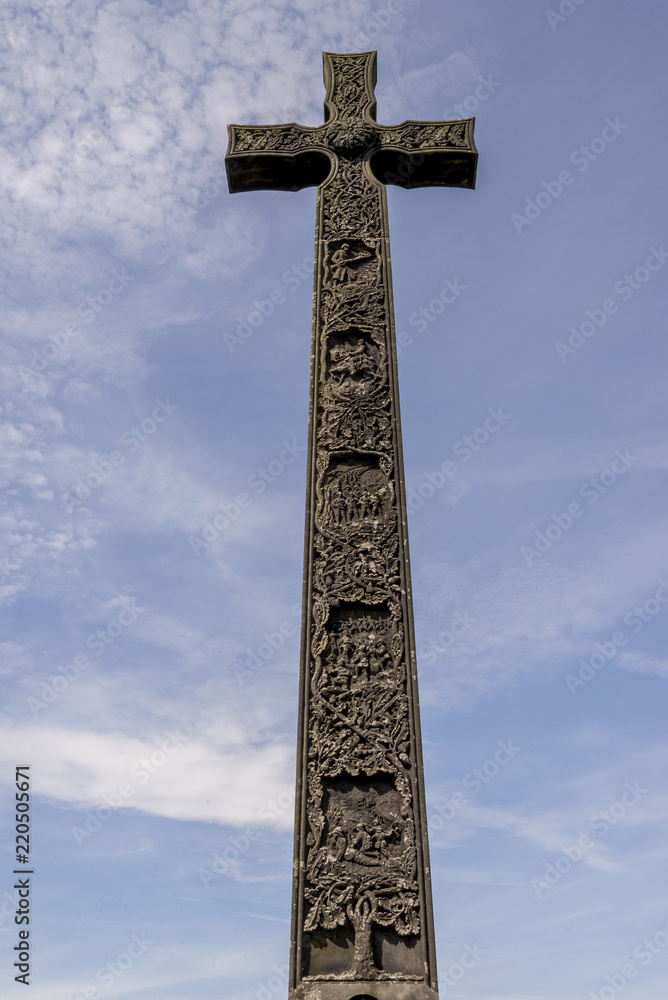 Durham cathedral cross - County Durham England UK