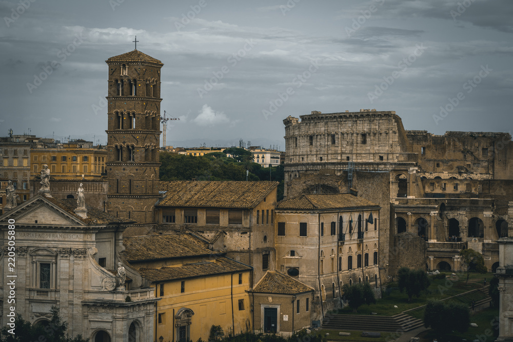 Ancient Rome in Italy, Colloseum and Roman forum