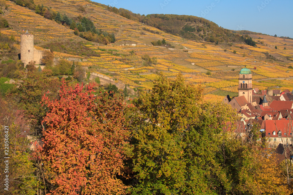 Kaysersberg, village d'Alsace en automne