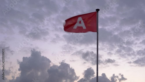 Antwerp flag, sky, clouds, wind