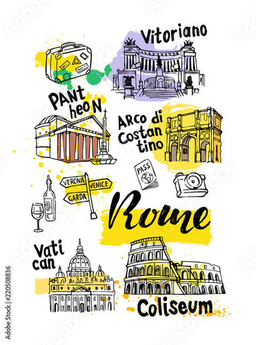 Rome Landmark Vector