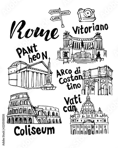 Rome Landmark Vector