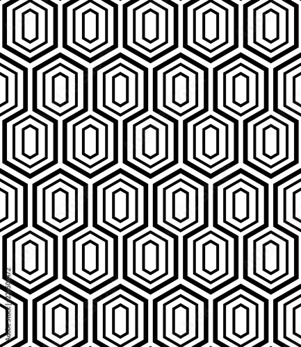 Vector seamless texture. Modern geometric background. Repeated pattern with hexagonal tiles.