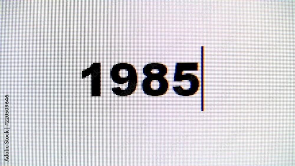 Typing the word 1985 on a computer monitor and then deleting everything. Macro detail shot.
Typing the word 1985 on a computer monitor and then deleting everything. Macro detail shot.
