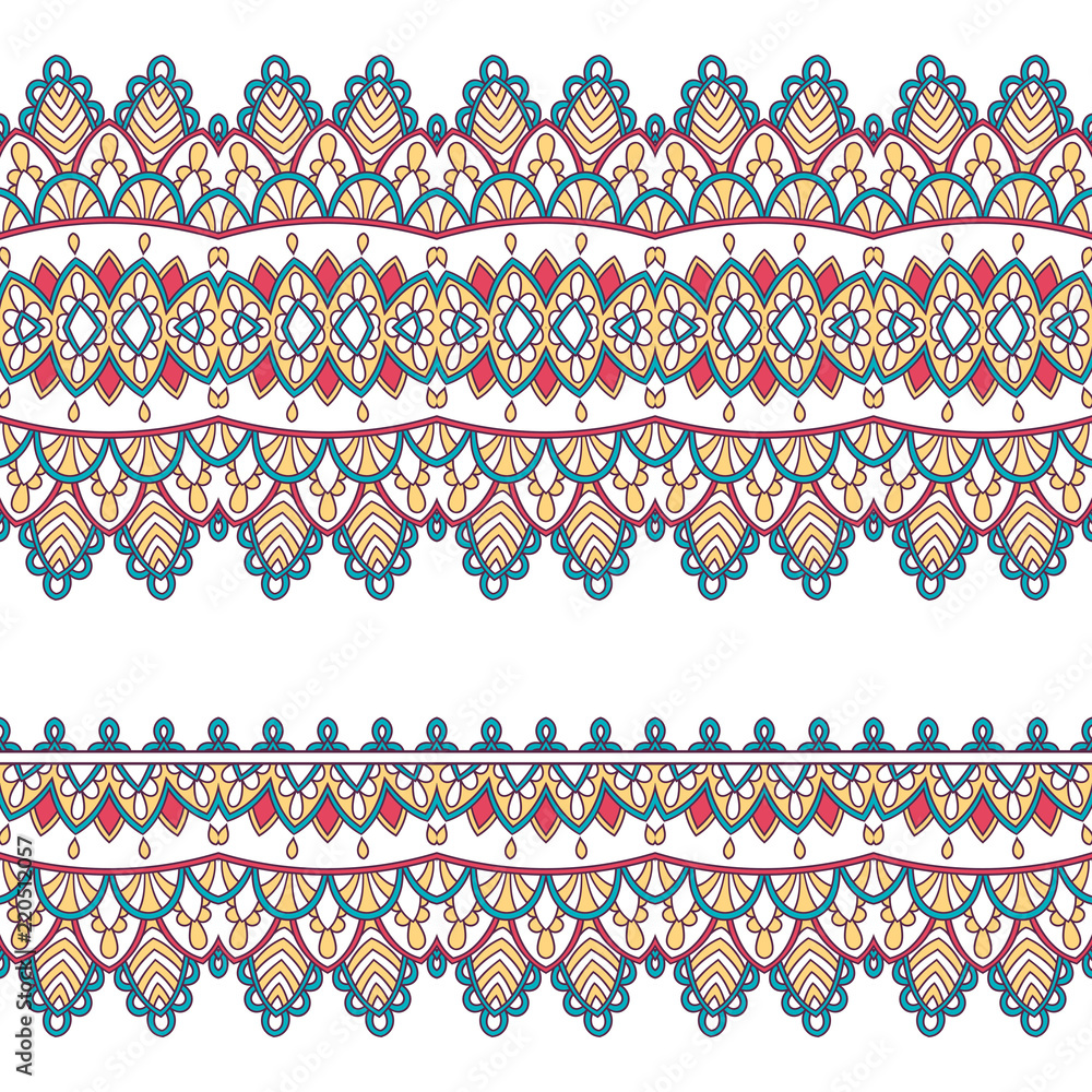 Ethnic seamless border. Hand drawn vector illustration Ethnic seamless border. Hand drawn vector illustration