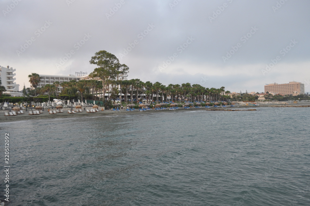 Naklejka premium The beautiful St Raphael Beach Limassol in Cyprus