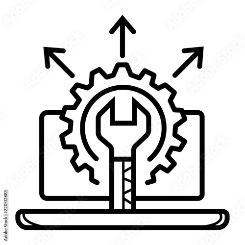 repair computer icon vector