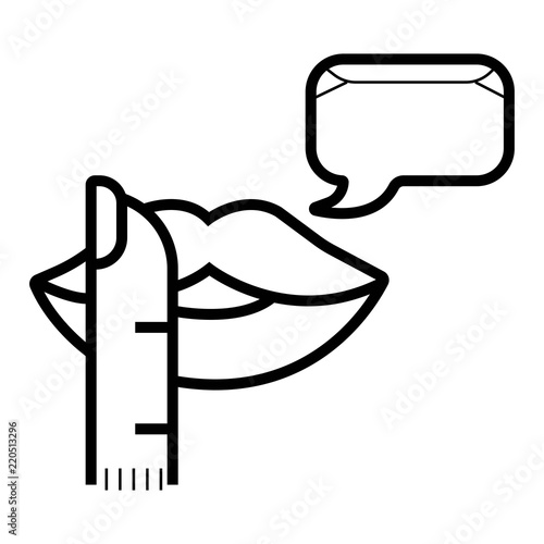 hand making silence icon vector