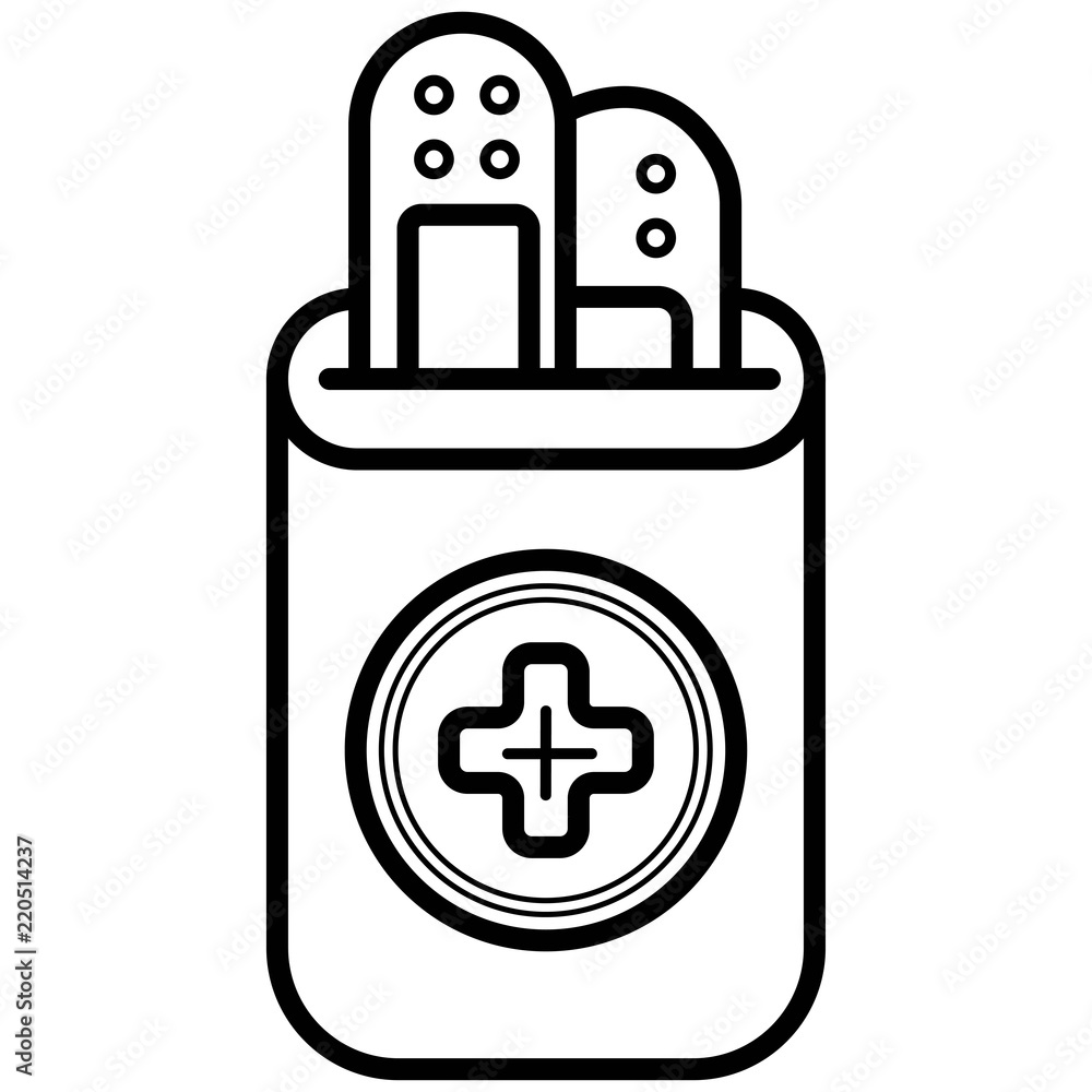 Obraz premium Band aid icon vector illustration