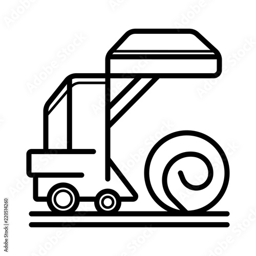 hay baler icon vector illustration