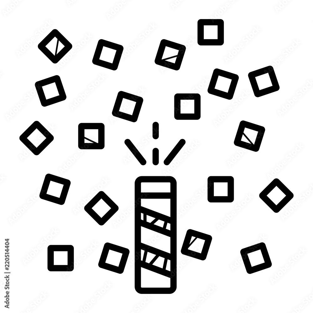 Shooting slapstick icon vector illustration Shooting slapstick icon vector illustration